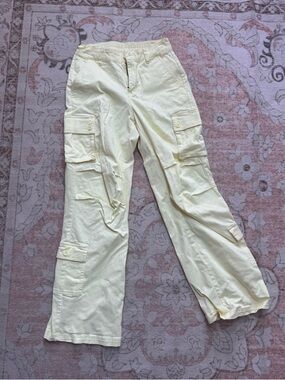 wild fable Pale Yellow Elastic Waist Shorts